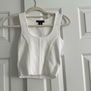 white crop top tank top